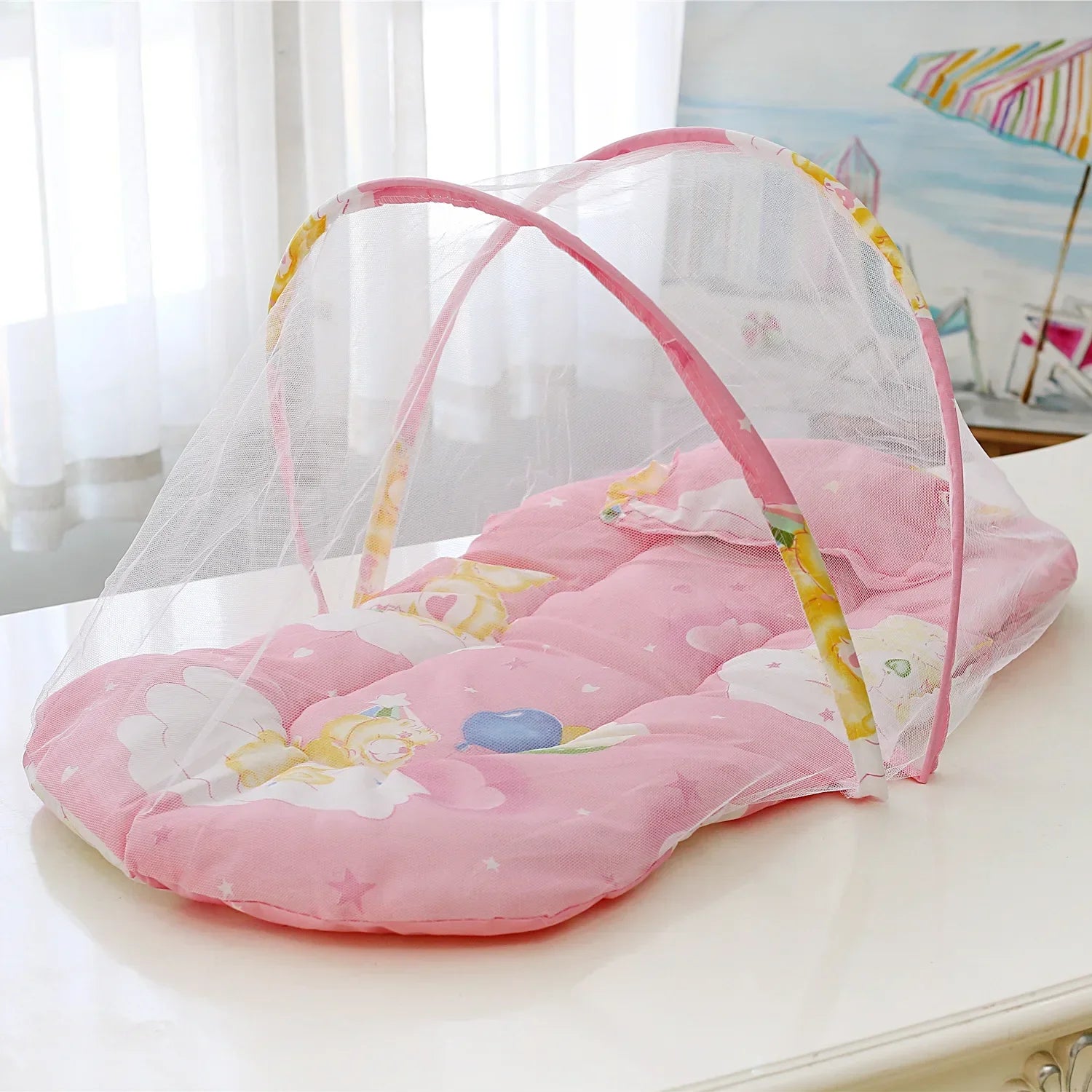 Baby Bed Mosquito Net Portable Foldable Baby Crib Netting Polyester Newborn for Summer Travel Netting Play Tent Children Bedding