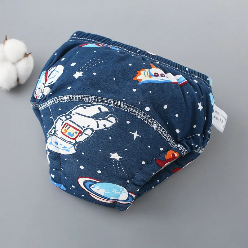 6 Layers Baby Elinfant 2 Size Diapers For Swimming Absorbent Ecological Diapers Reusable Training Panties Happy Flute Newborn