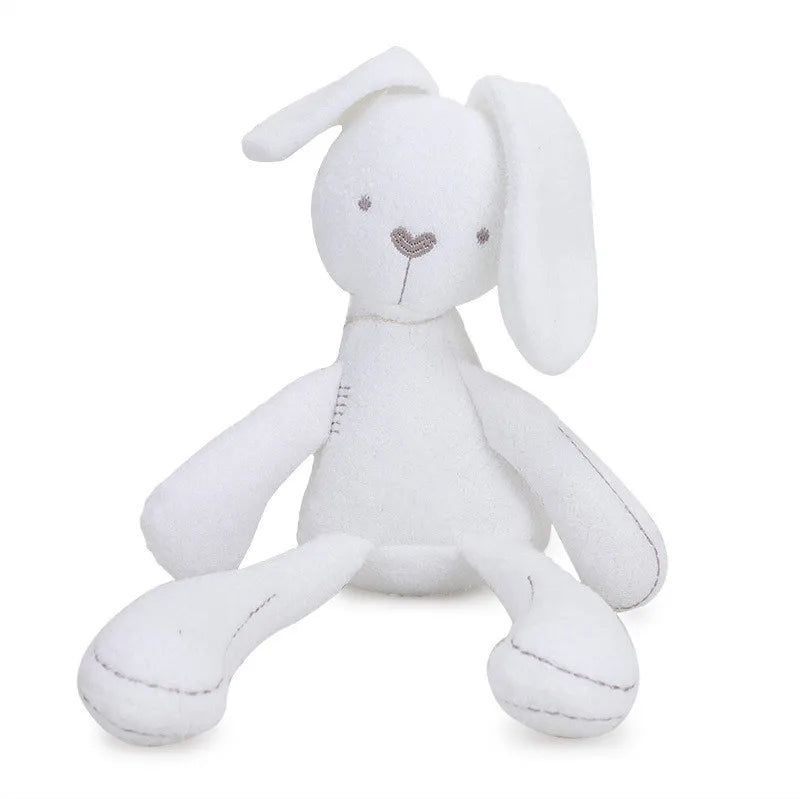Baby Plush Rabbit Hand Puppet Soft Crib Stroller Infant Sleep Soothing Doll Mobile Pram Kids Hanging Ring Toys For Children Gift