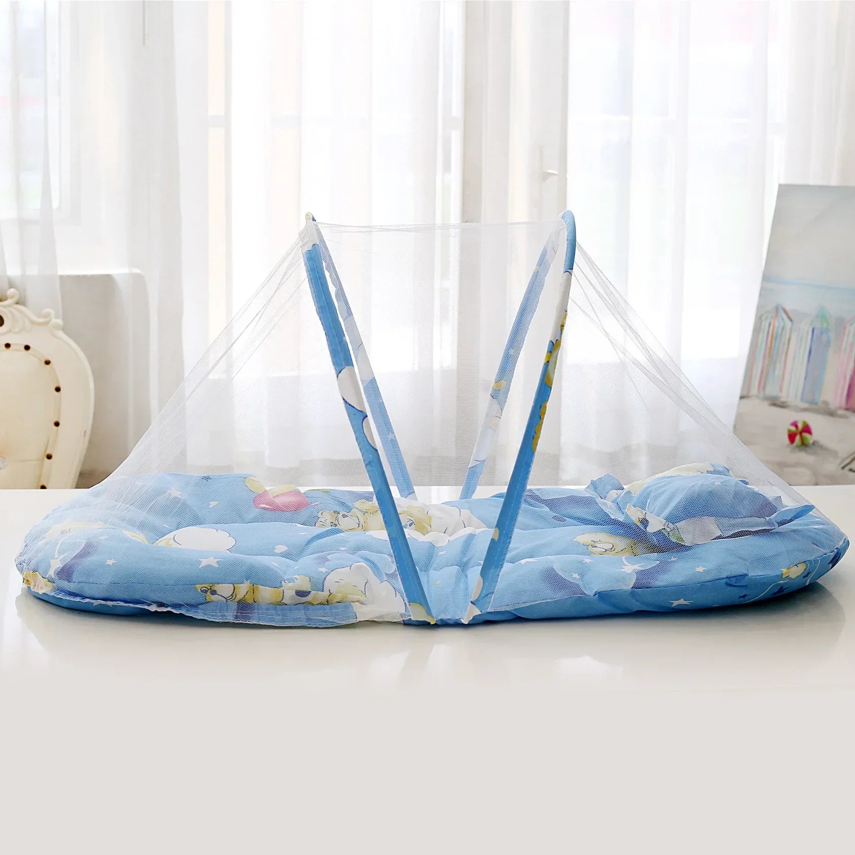 Baby Bed Mosquito Net Portable Foldable Baby Crib Netting Polyester Newborn for Summer Travel Netting Play Tent Children Bedding
