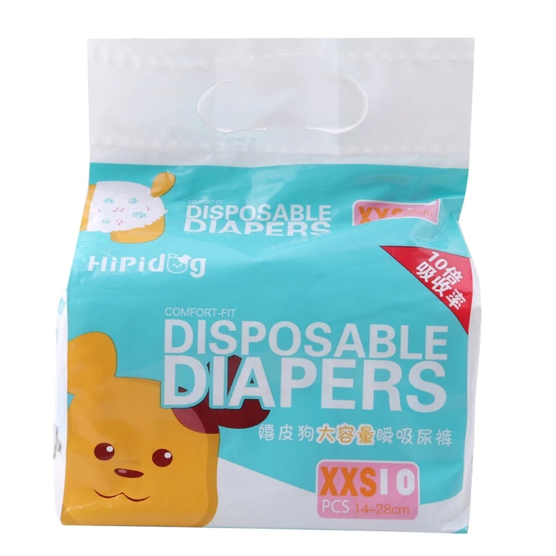 10/12PCS/pack Super Absorption Physiological Pants Dog Diapers For Dogs Pet Female Dog Disposable Leakproof Nappies Puppy