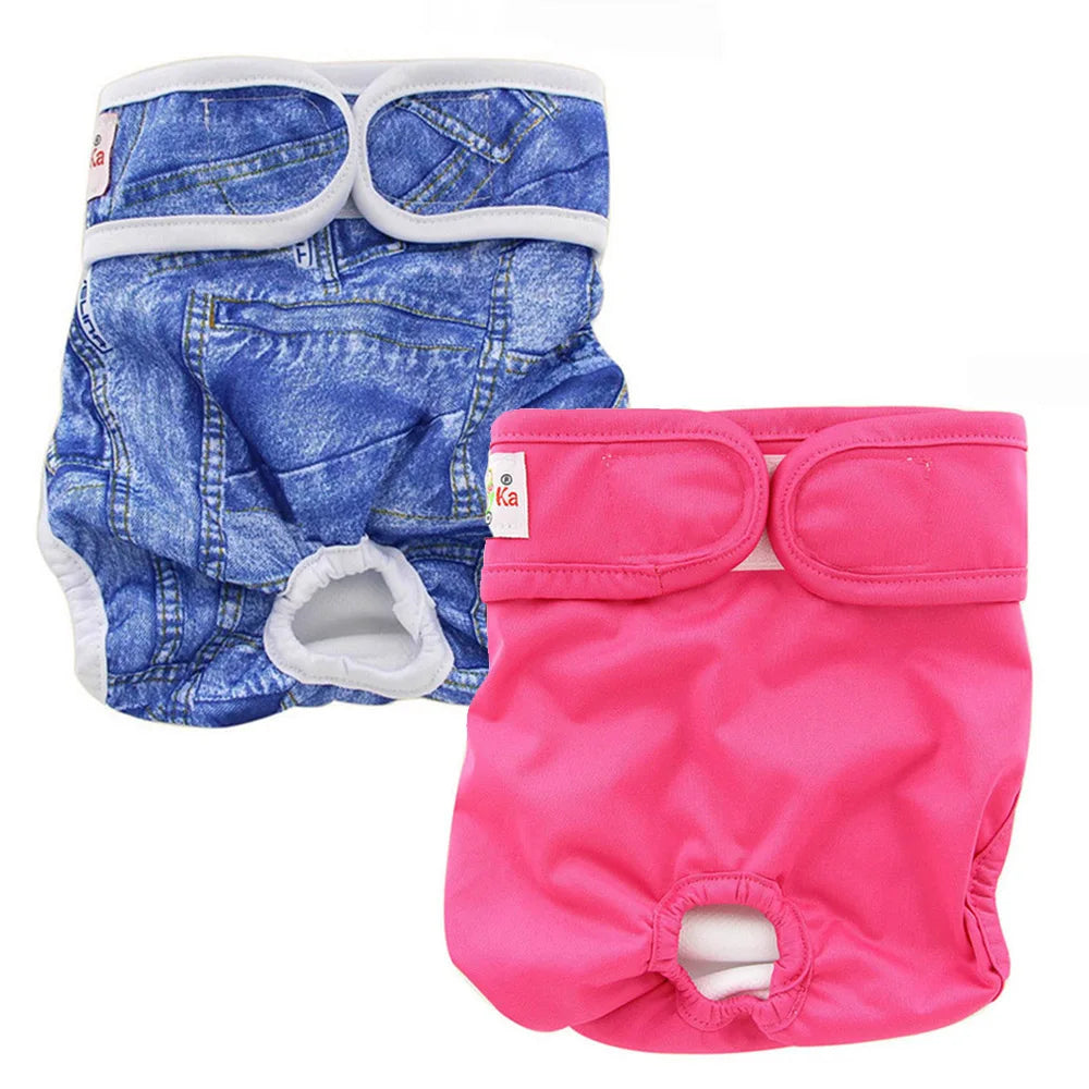 Ohbabyka Washable Female Dog Diapers Premium Reusable Diapers for Doggie in Heat Highly Absorbent Dog Diapers Female for PetPant