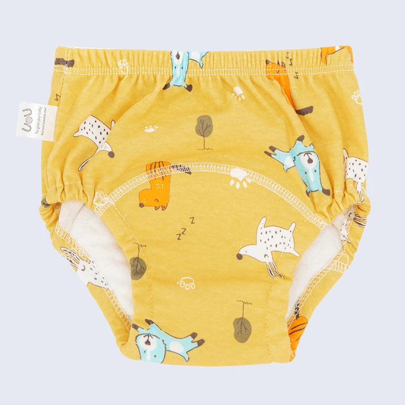 6 Layer Waterproof Reusable Cotton Baby Training Pants Infant Shorts Underwear Cloth Baby Diaper Nappies Panties Nappy Changing