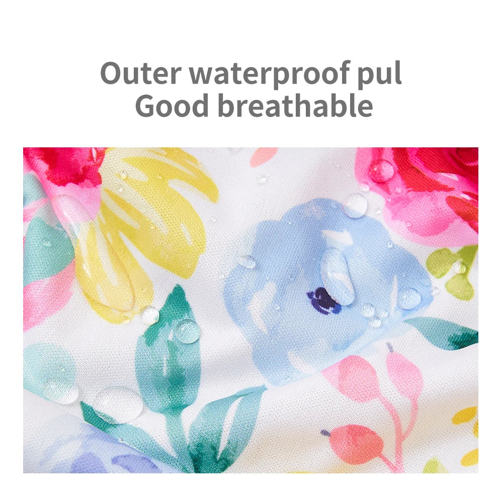 Elinfant Breathable Mesh Cloth 4pcs/set Cloth Diaper Washable Adjustable Reusable OS Baby Cloth Pocket Diaper