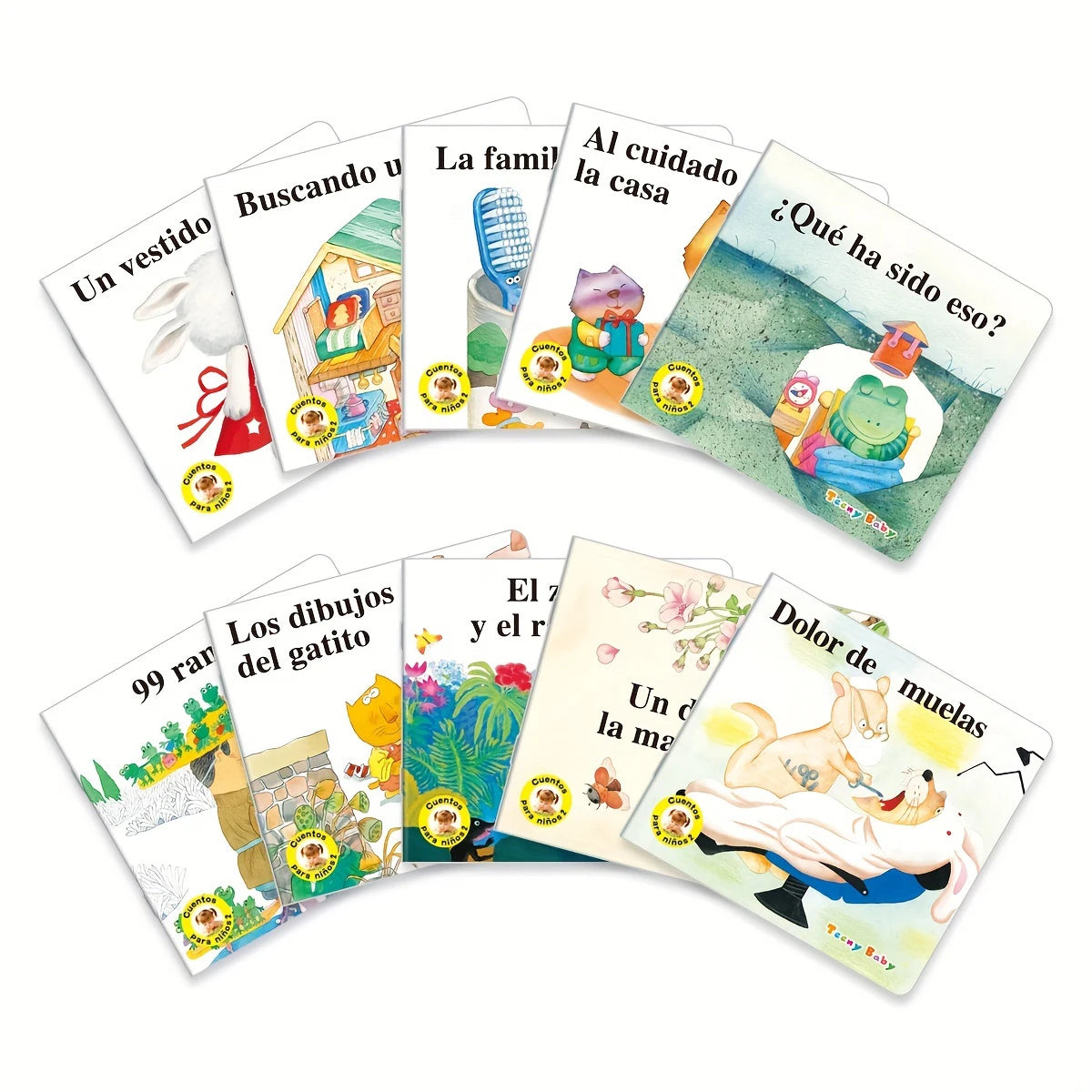 1 Set of 10 Spanish Children's Storybooks Baby Enlightenment Early Learning Books Children's Simple Readers Learning Gifts