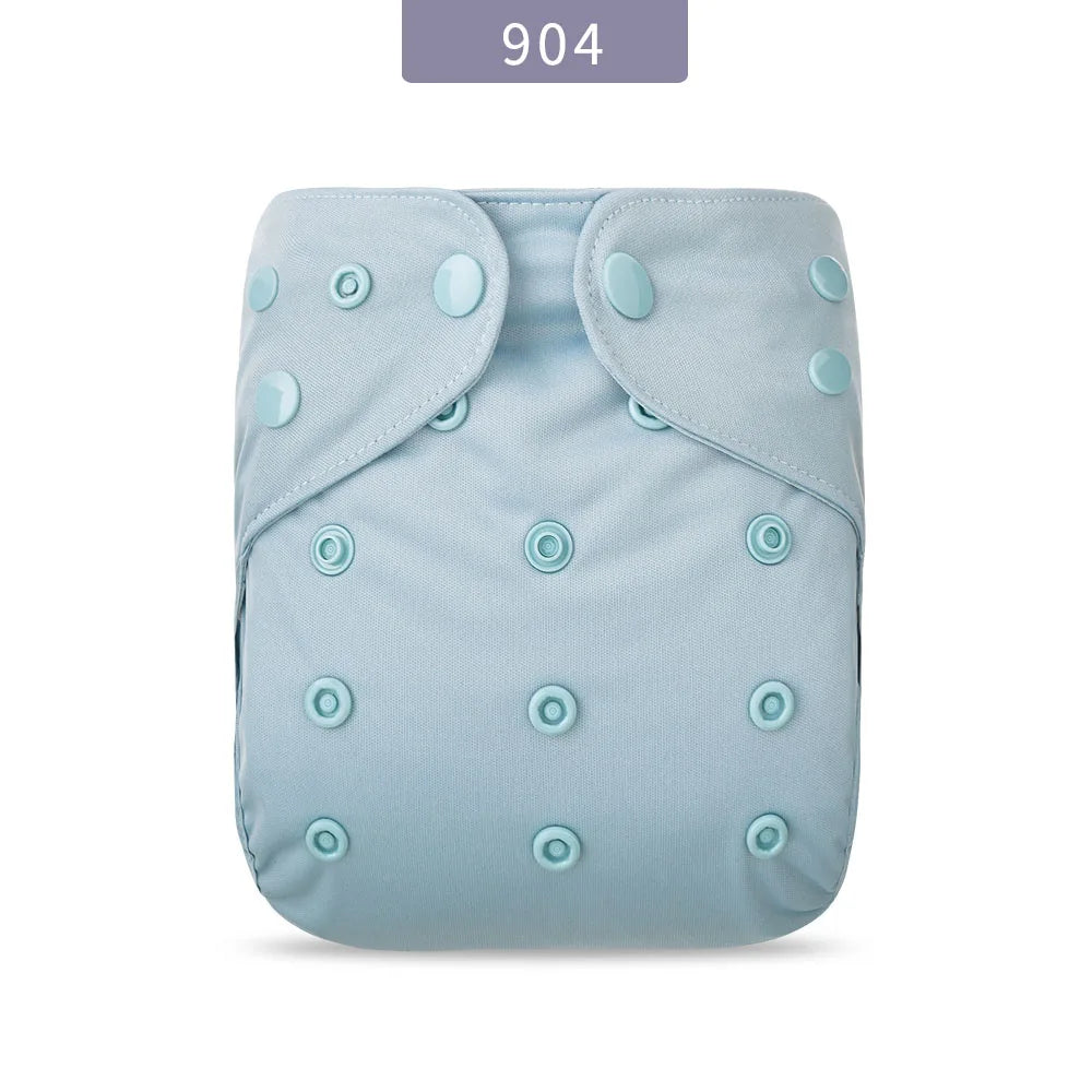 Elinfant solid color popular waterproof diaper cover washable reusable one size for 3-15kg baby cloth diaper