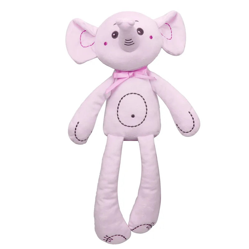 Baby Plush Rabbit Hand Puppet Soft Crib Stroller Infant Sleep Soothing Doll Mobile Pram Kids Hanging Ring Toys For Children Gift