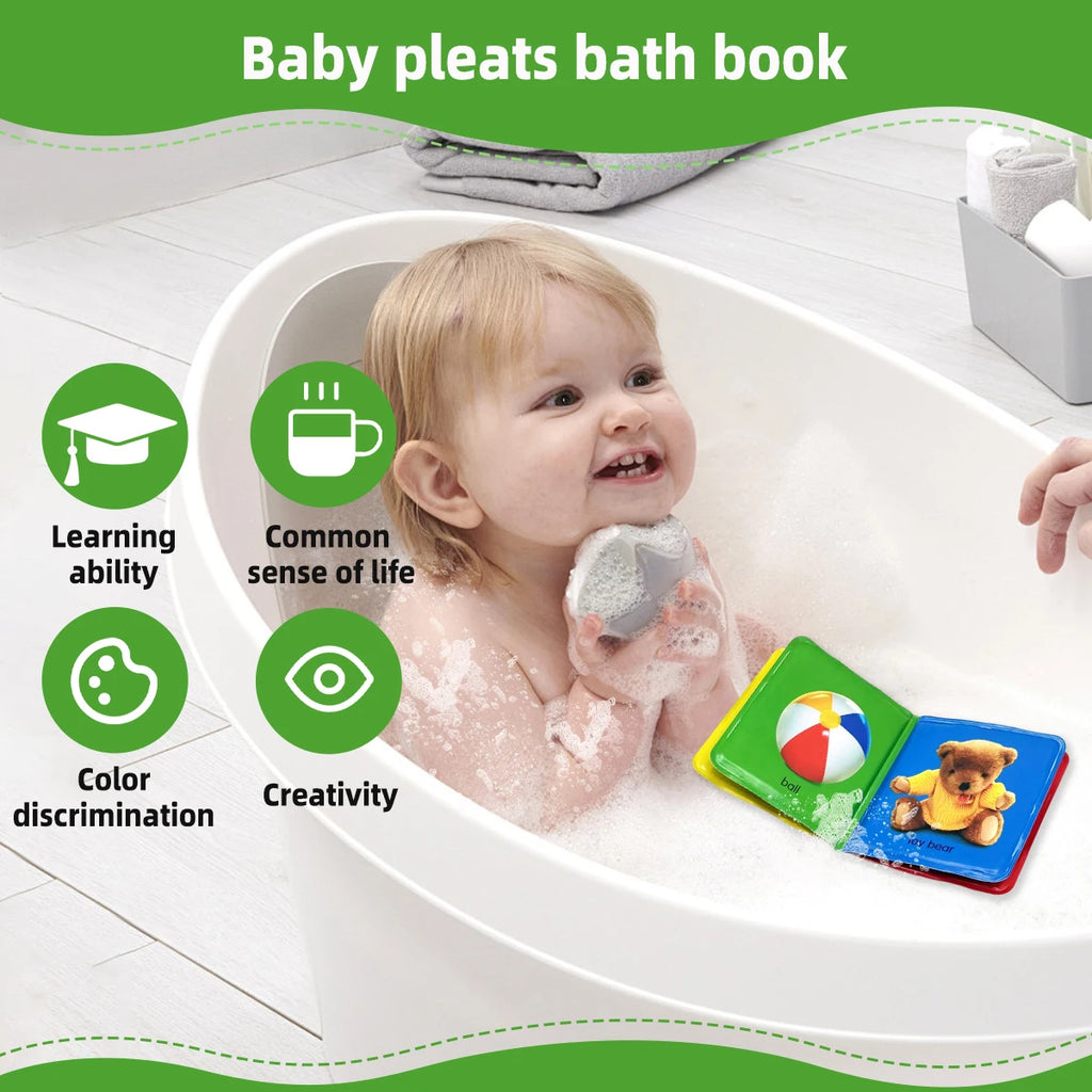 Floating Baby Bath Books for Baby,Kids Learning Bath Toys,Waterproof Bathtime Toys for Toddlers,Educational Infant Bath Toys.