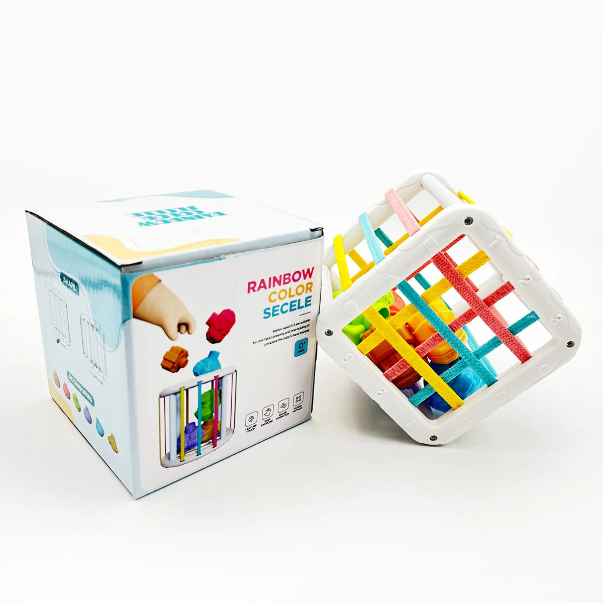 Montessori Baby Toys 18 Months Sensory Development Learning Educational Toys Colorful Blocks Sorting Game For Babies Infant