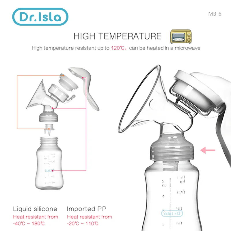 MAMIJOY  Breast Pump Manual Suction Milk Pump Feeding Breasts Pumps Milk Bottle Sucking Postpartum Supplies BPA Free
