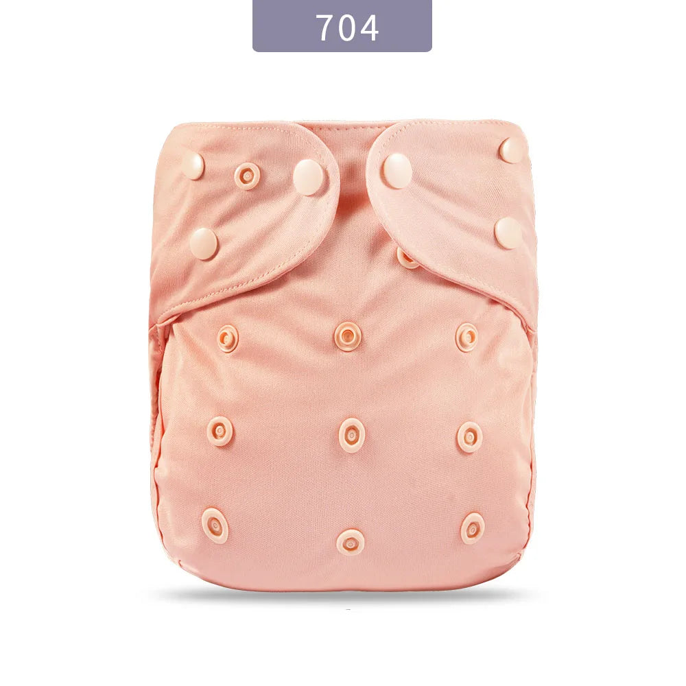 Elinfant solid color popular waterproof diaper cover washable reusable one size for 3-15kg baby cloth diaper