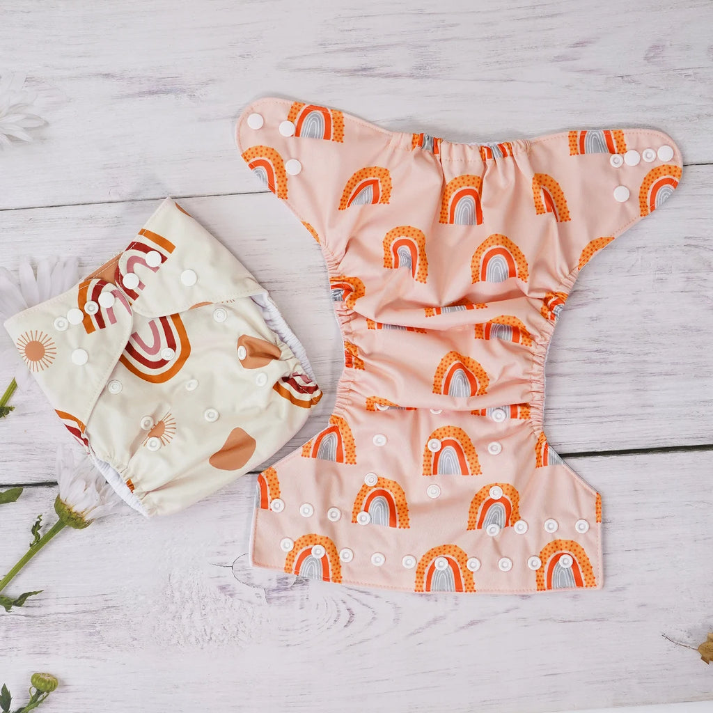 Elinfant 3PCS Washable One Size Cloth Diaper Waterproof Reusable Cloth Diaper For 3-15kg Baby