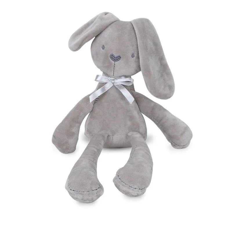 Baby Plush Rabbit Hand Puppet Soft Crib Stroller Infant Sleep Soothing Doll Mobile Pram Kids Hanging Ring Toys For Children Gift